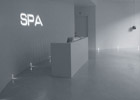 reception con pavimento retro-illuminato